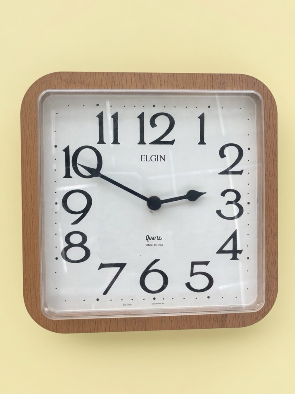 Elgin Wall Clock Wood Vintage